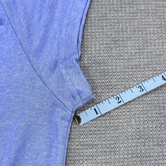 Superman Womens XL Athletic Tee Shirt "I Dont Sweat I Glow" Blue Graphic Print - Picture 11 of 11